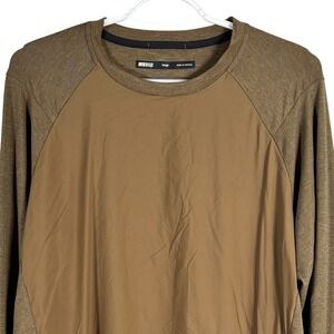 REI Co-op Base Layer Running Shirt Reflective Mens L Brown Stretch‎ Pocket L/S